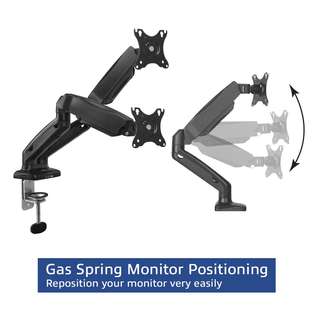 ACT Monitorarm office mit Gasfeder, 2 Bildschirme