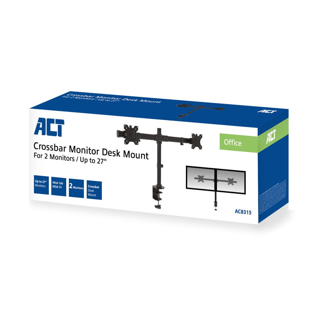 ACT Monitorarm, crossbar, 2 schermen