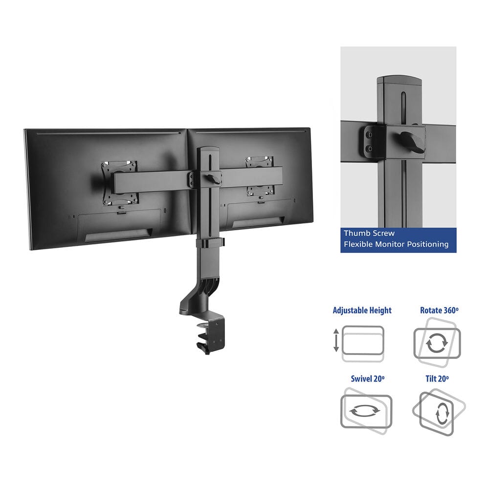 ACT Monitorarm office, crossbar, 2 schermen