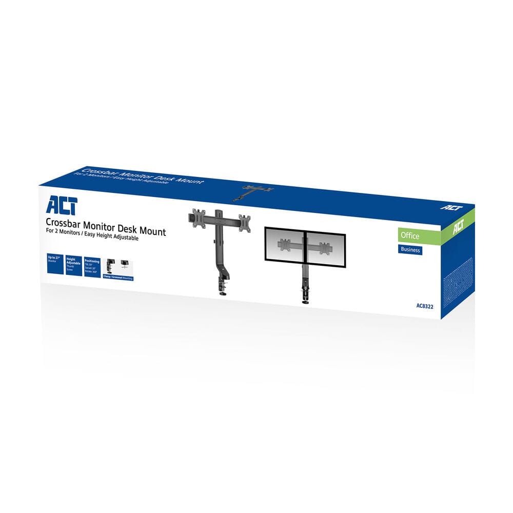 ACT Monitorarm office, crossbar, 2 schermen