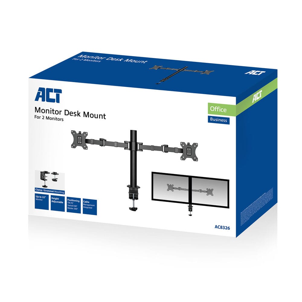 ACT Monitorarm office solid pro, 2 schermen