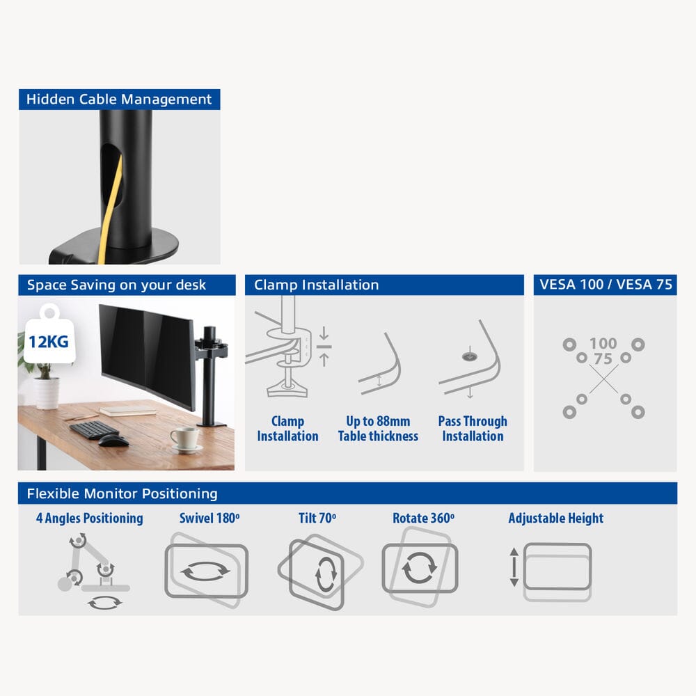 ACT Monitorarm office solid pro, 2 schermen
