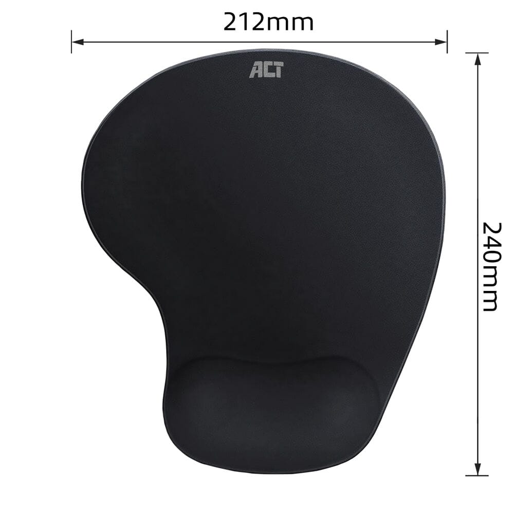 ACT Ergonomische muismat met polssteun, zwart