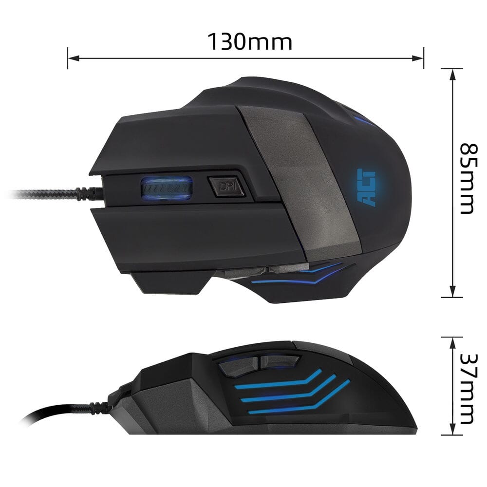 ACT Bekabelde Gaming Muis met verlichting 3200 dpi