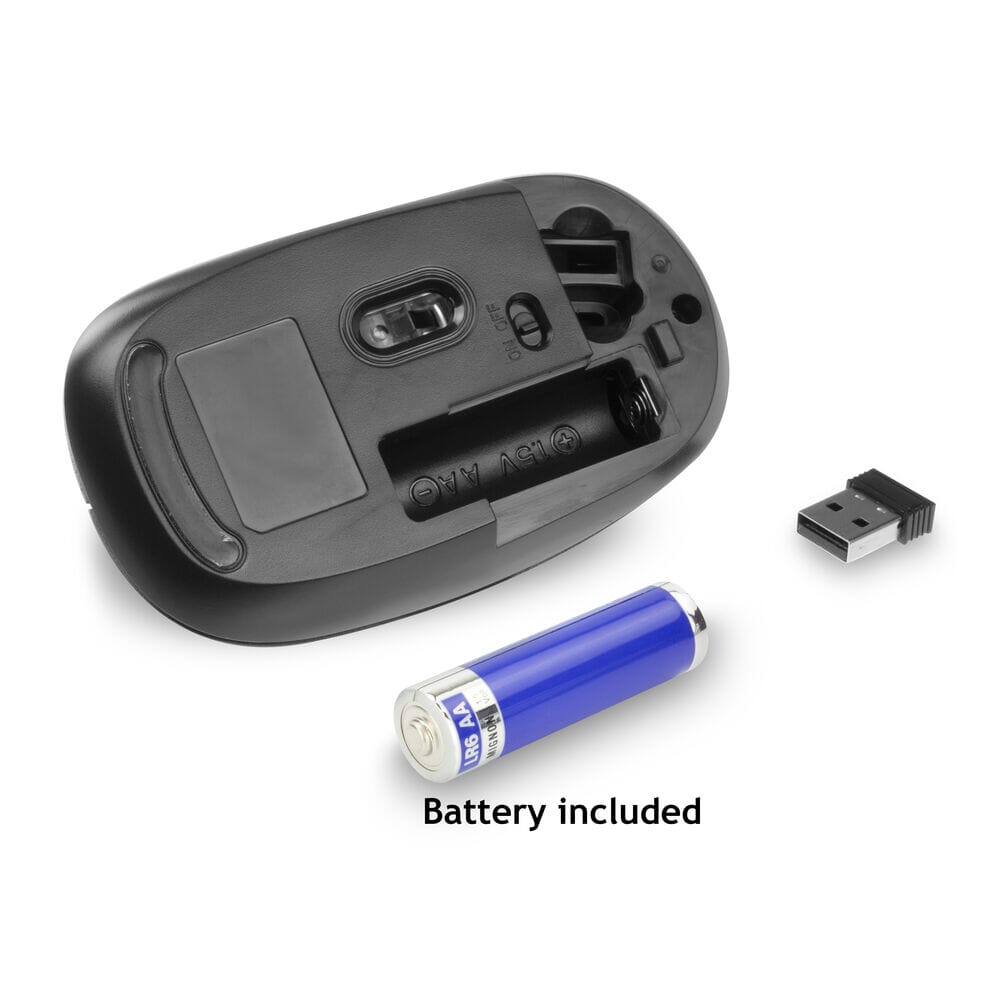 ACT Draadloze muis, USB nano ontvanger, 1200 dpi, zwart