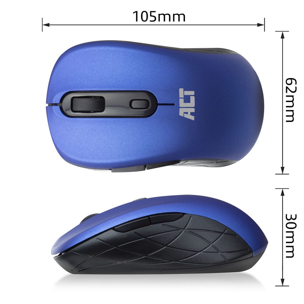 ACT Kabellose Maus, USB-Nano-Empfänger, 1600 dpi, blau