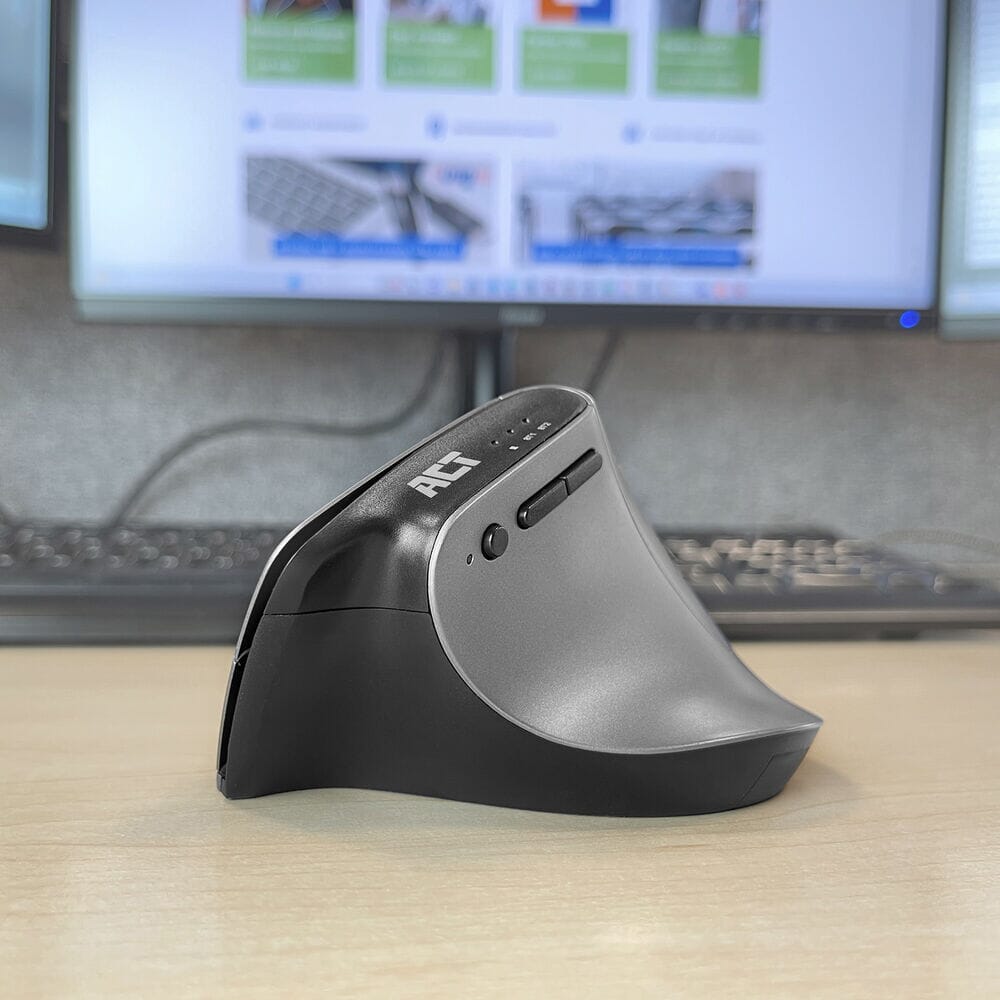ACT Draadloze Ergonomische Muis met Bluetooth en USB-C/USB-A