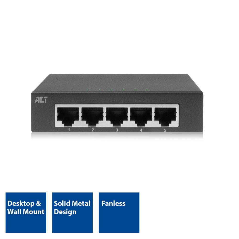 ACT 5-Port Gigabit Ethernet Netzwerk-Switch