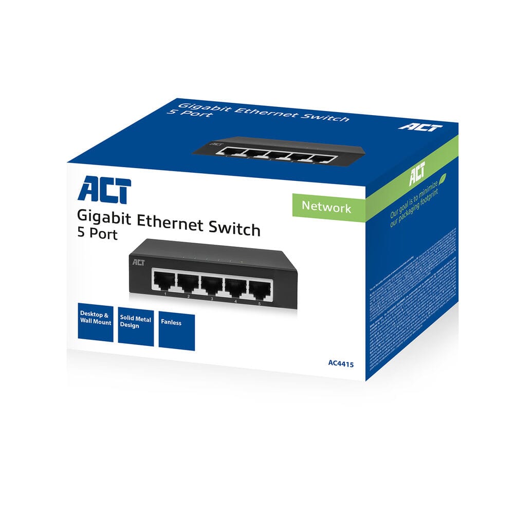ACT 5-Port Gigabit Ethernet Netzwerk-Switch