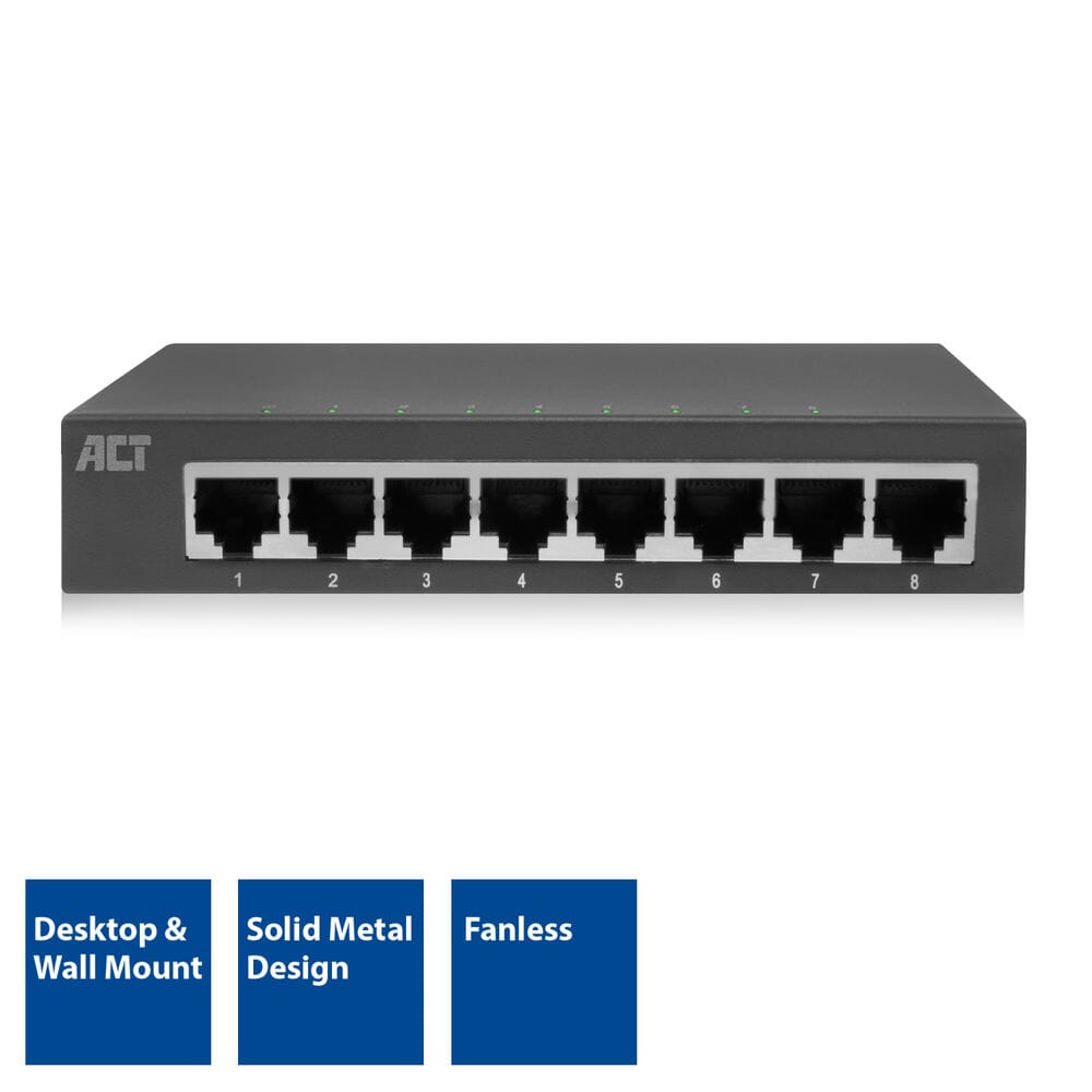 ACT 8-Port Gigabit Ethernet Netzwerk-Switch