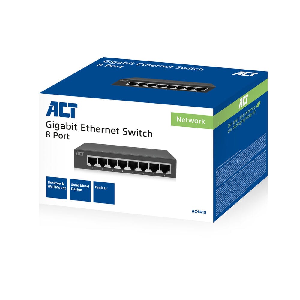 ACT 8-Port Gigabit Ethernet Netzwerk-Switch