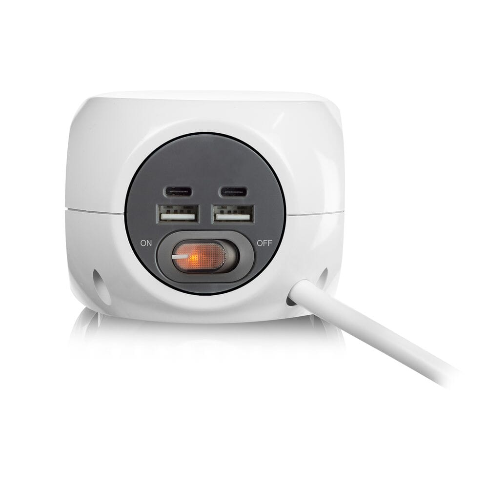 ACT Stekkerdoos met USB-C/A-poorten, 3 sockets, 1,5m, wit