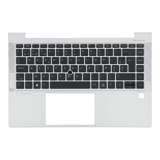 Clavier HP pour ordinateur portable Azerty BE + capot supérieur - Argent