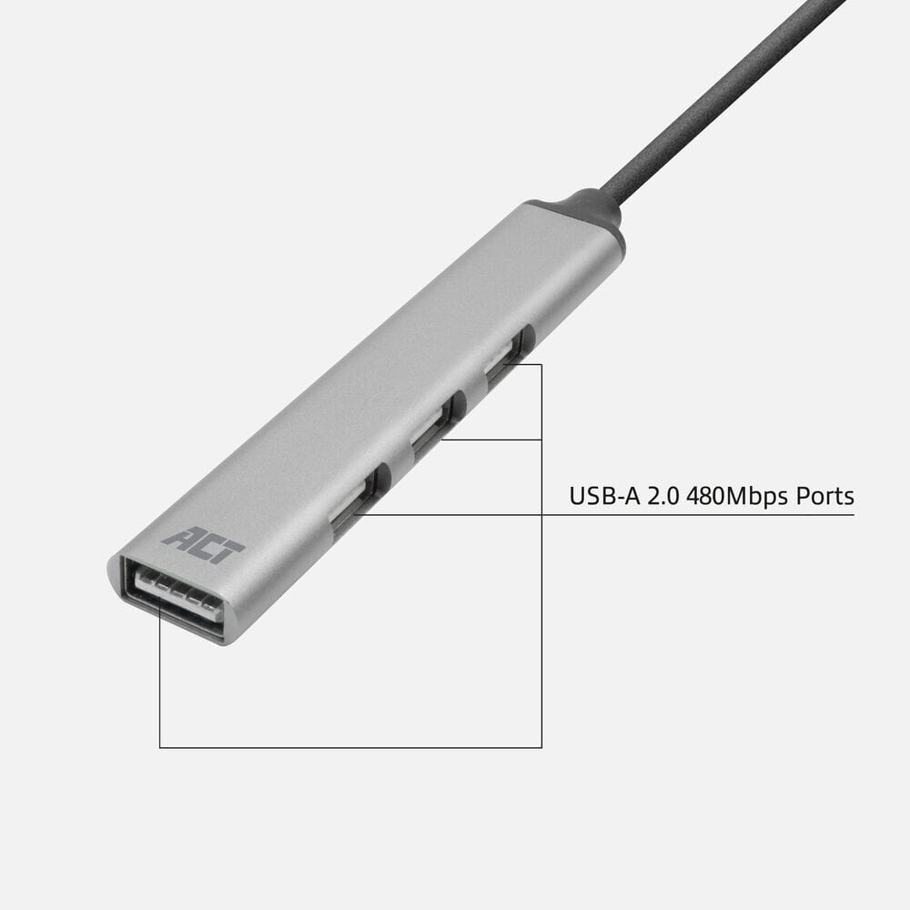 USB-A Hub 2.0, 4 Port USB-A