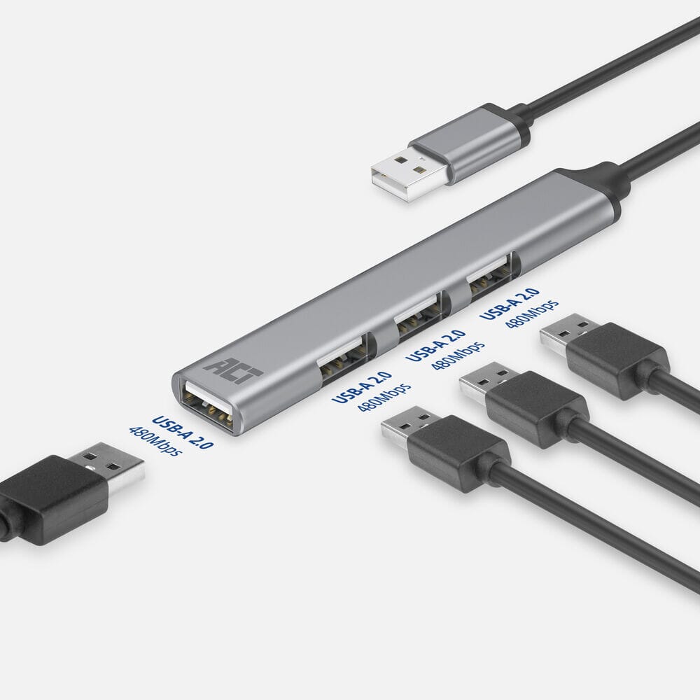 USB-A hub 2.0, 4 port USB-A
