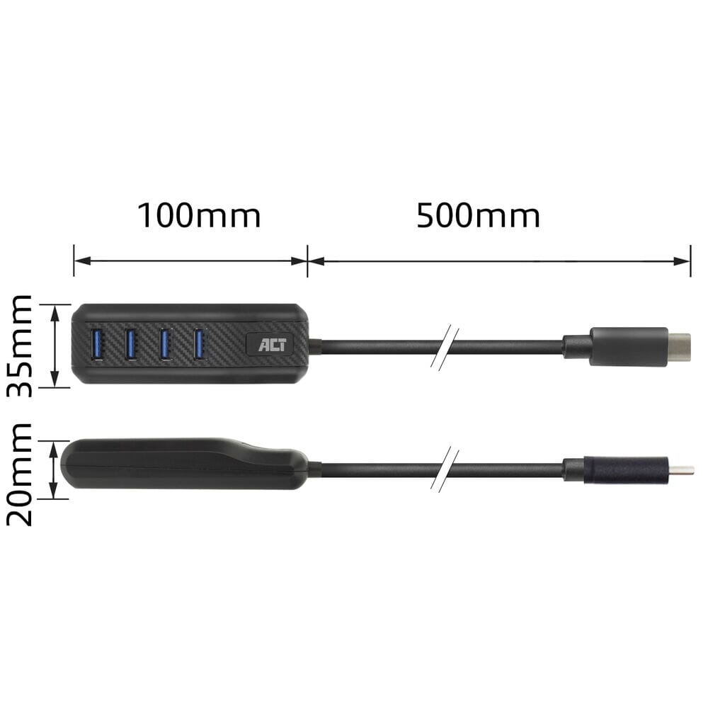 USB-C hub 3.0, 4 port USB-A