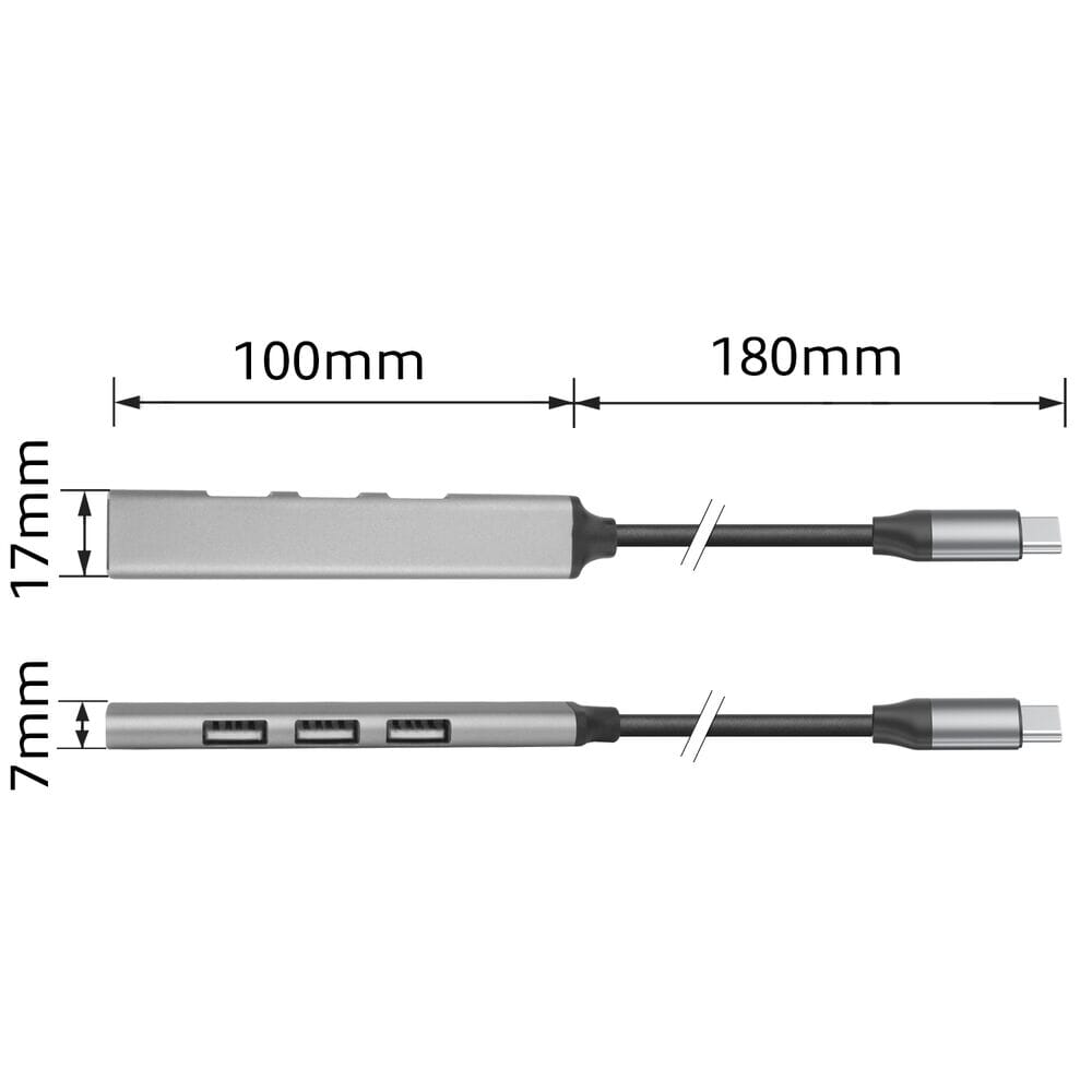 USB-C hub 3.0, 4 port USB-A