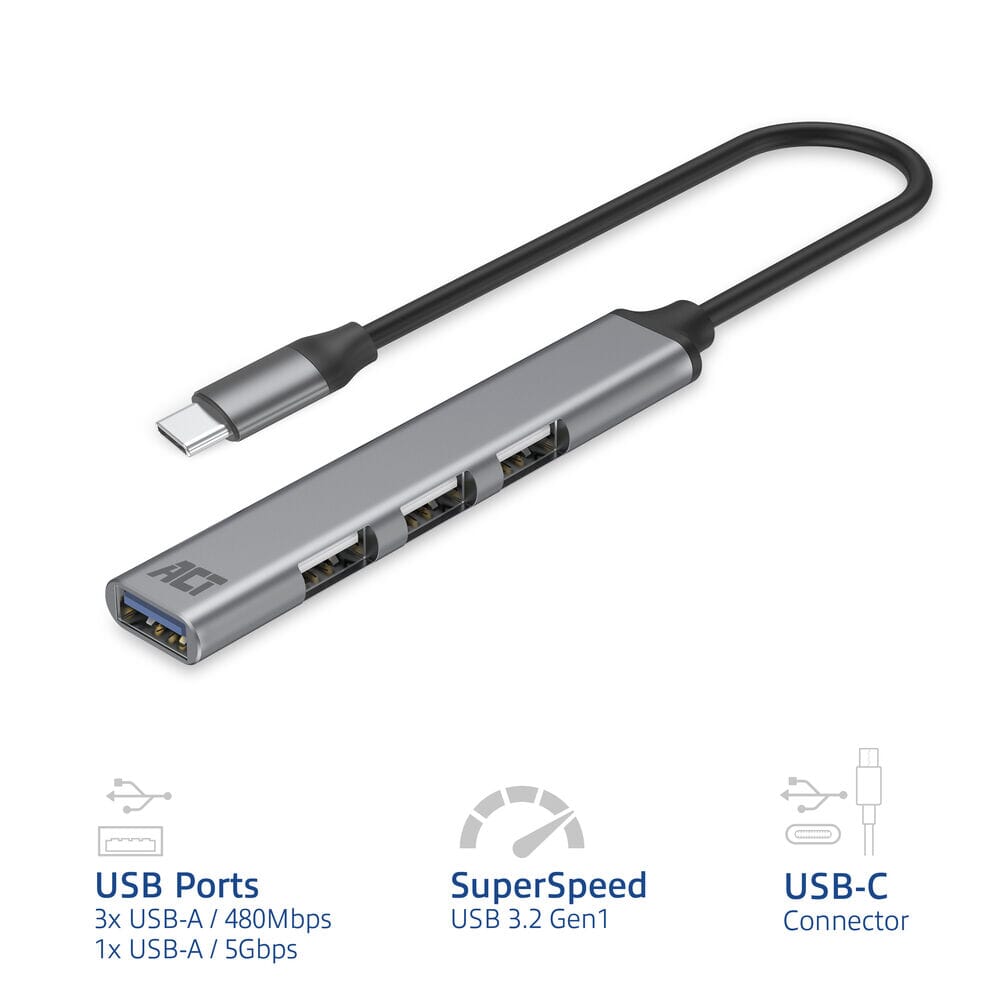 USB-C hub 3.0, 4 port USB-A