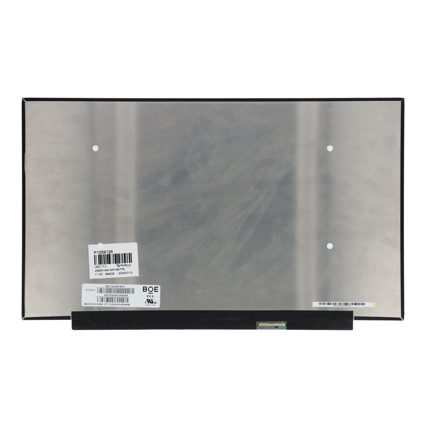 17.3 inch LCD Scherm 2560x1440 Mat 40Pin eDP, IPS