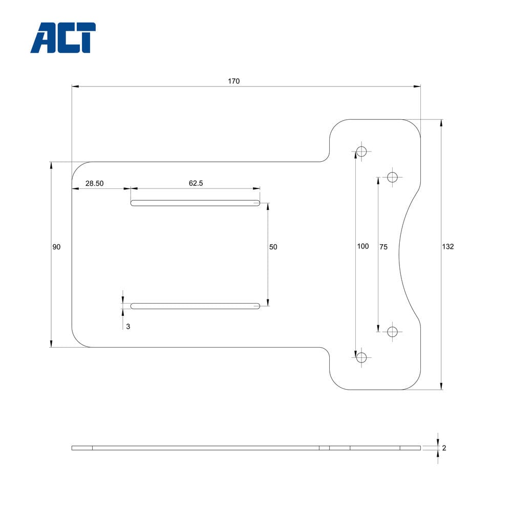 ACT VESA adapter plate for the AC7150 docking station