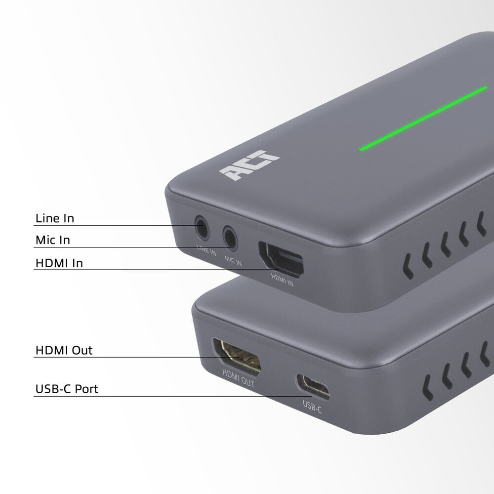 ACT USB-C Video Capture Card, HDMI 4K@60Hz PT, 4K@30Hz Aufnahme