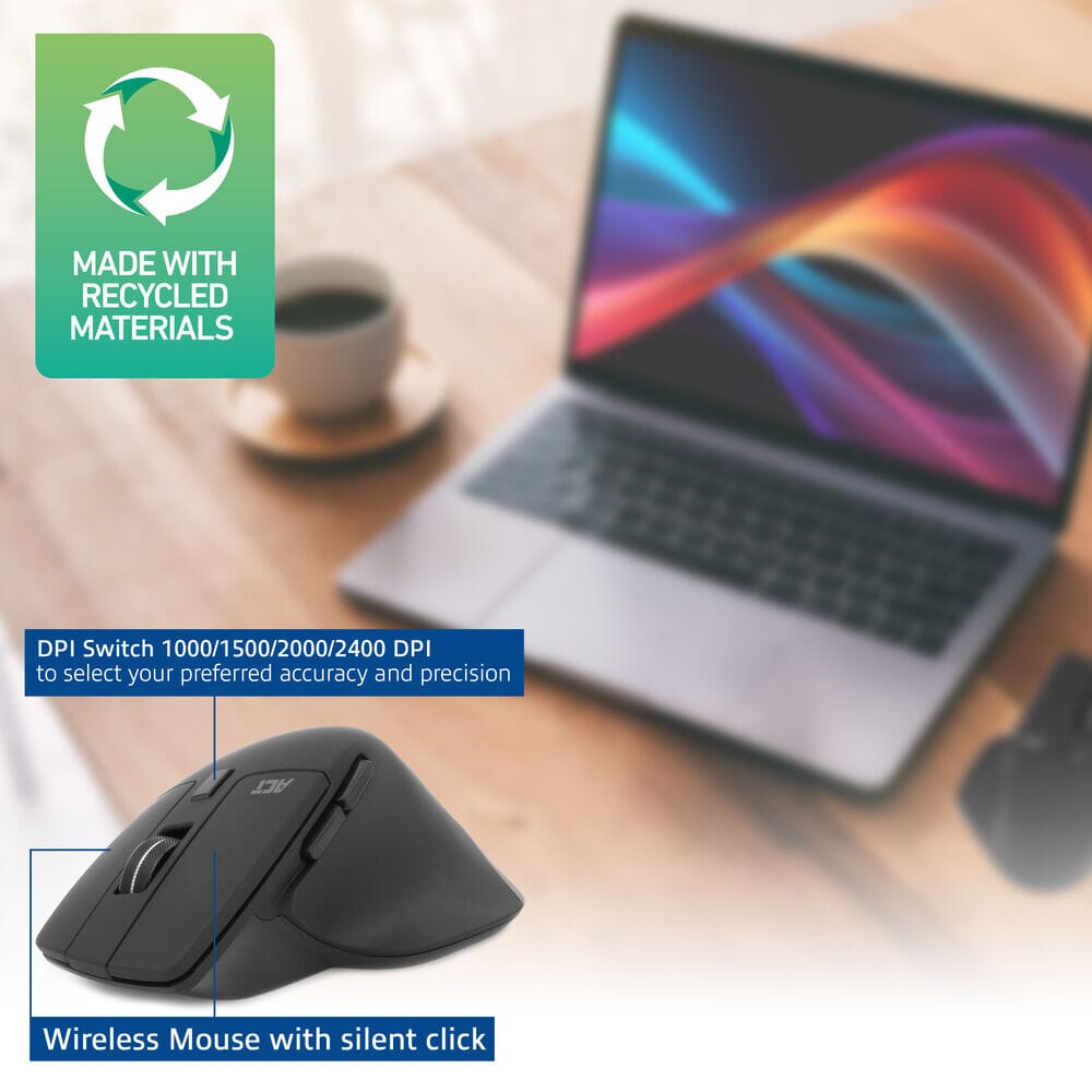 ACT Wireless mouse 2400 DPI with silent click