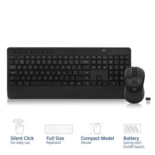 ACT Wireless keyboard and mouse bundle (Qwerty)