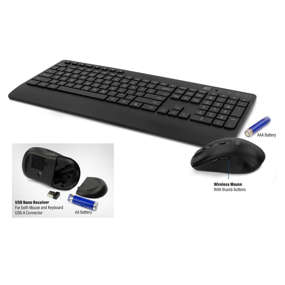 ACT Wireless keyboard and mouse bundle (Qwerty)