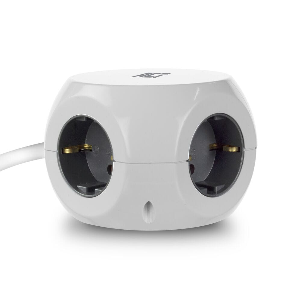 ACT Power strip cube with 3 sockets (type F), 30W PD