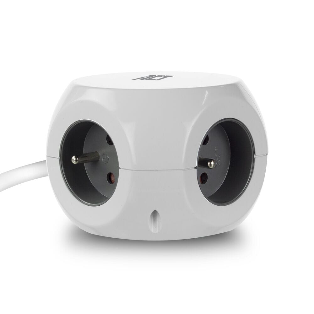 ACT Power strip cube with 3 sockets (type E), 30W PD