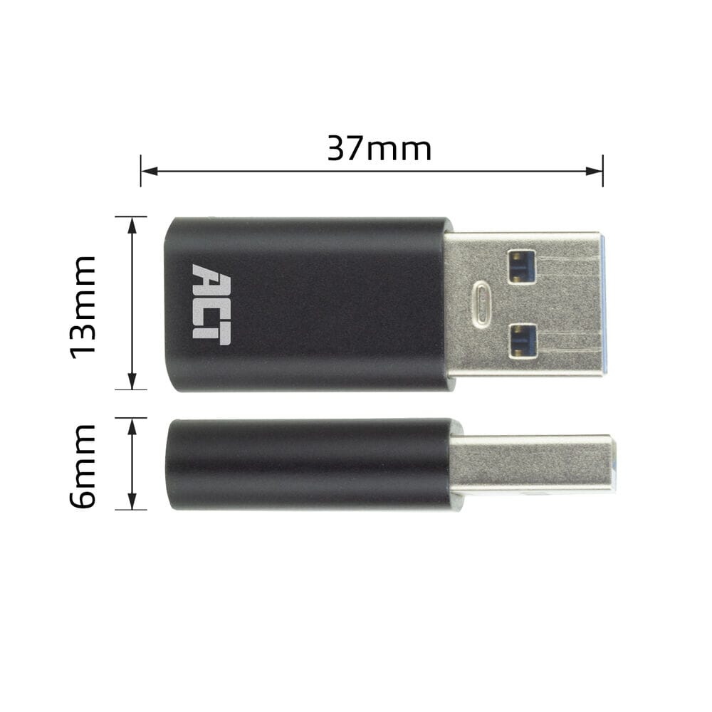 Adaptateur ACT USB-A mâle vers USB-C femelle