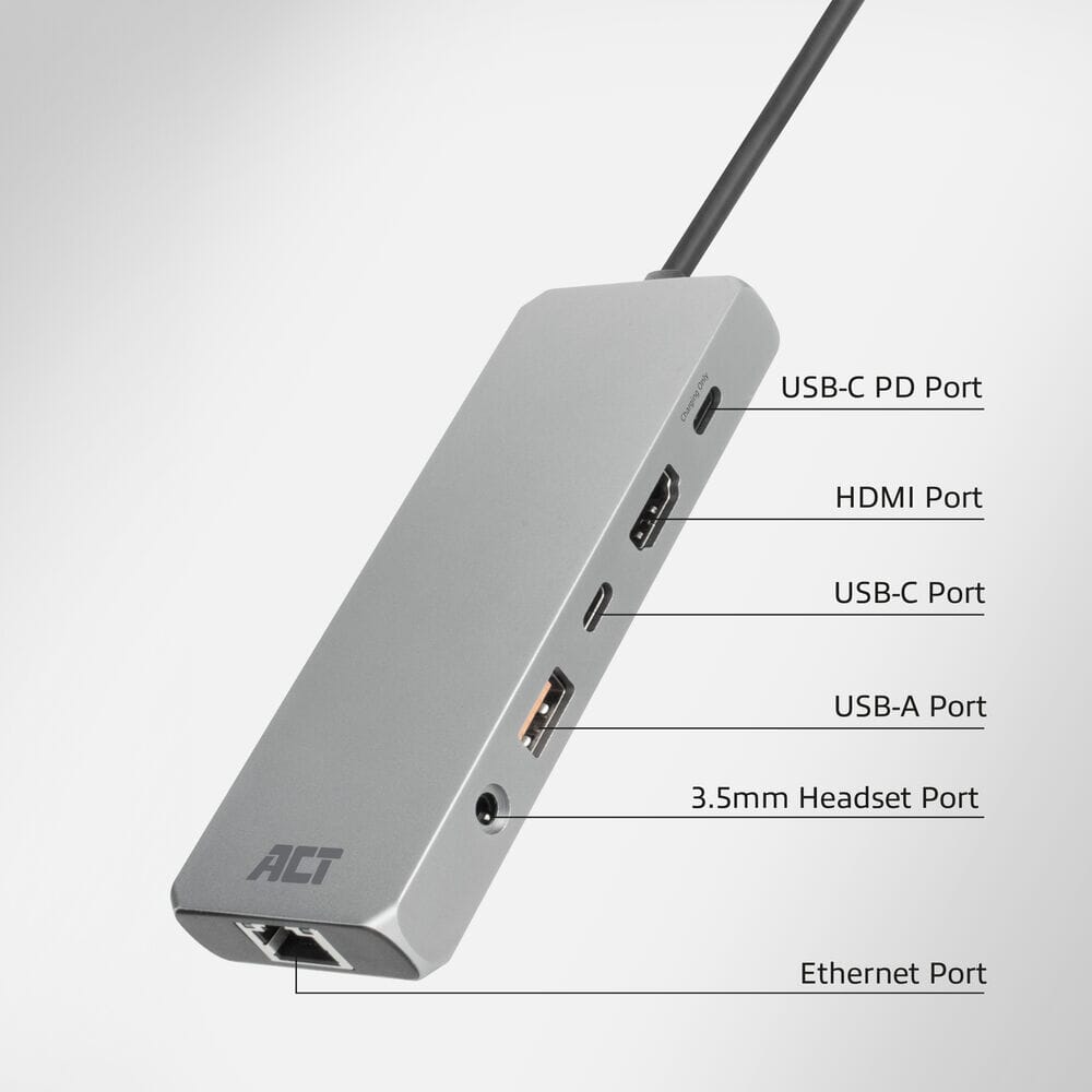 ACT USB-C 4K / 8K 60Hz docking station for 1 HDMI monitor
