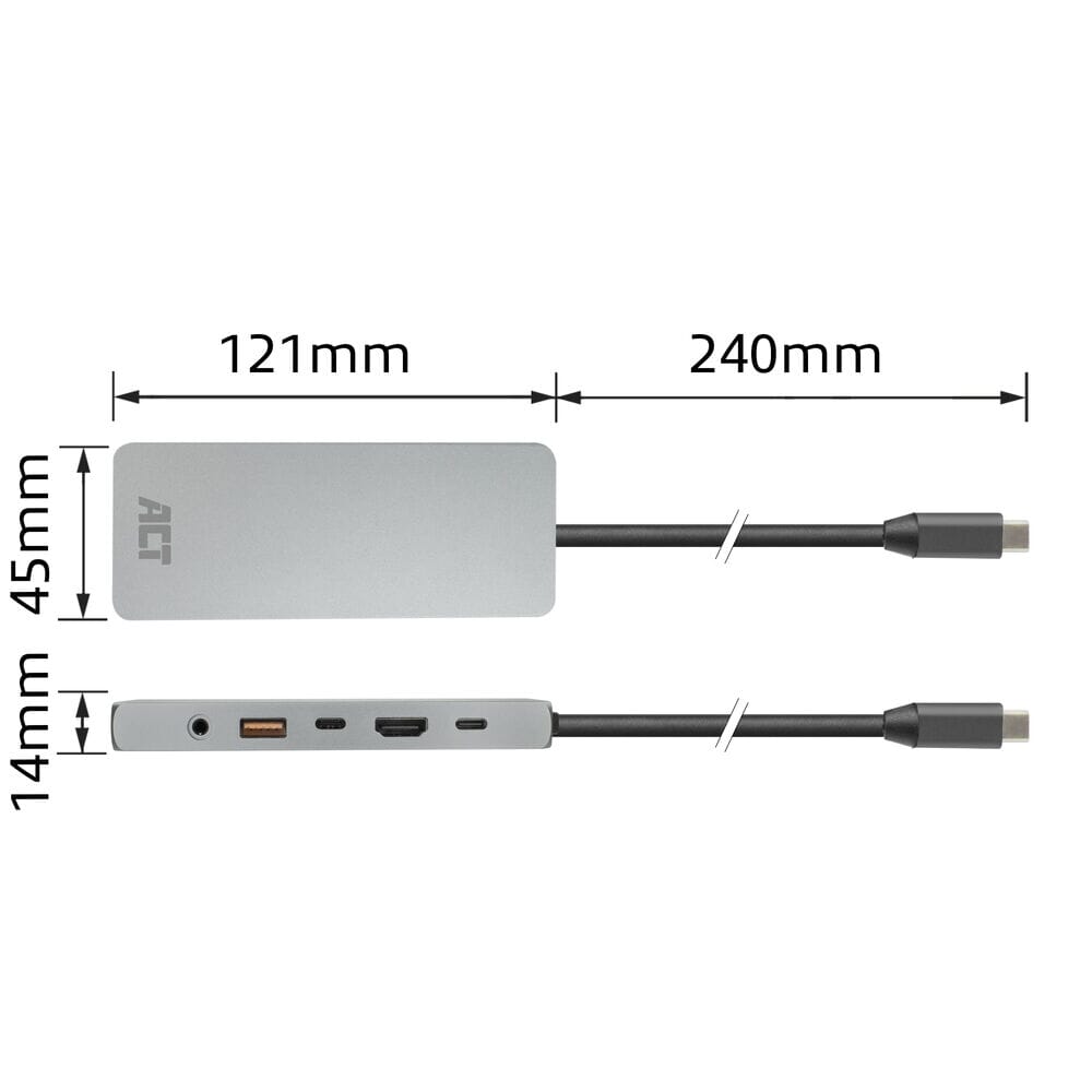 ACT USB-C 4K / 8K 60Hz docking station for 1 HDMI monitor