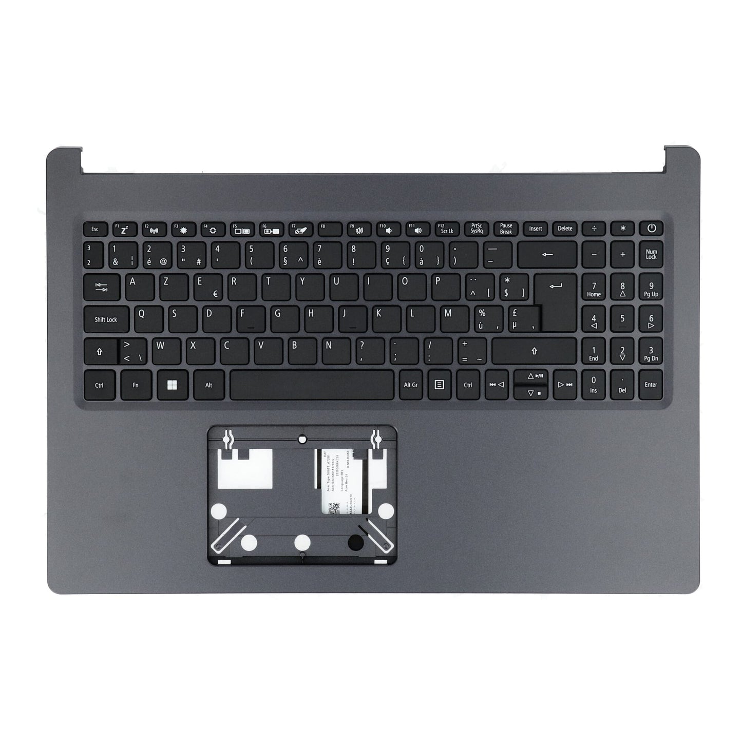 Acer Laptop Tastatur Azerty BE + Top Cover - Schwarz
