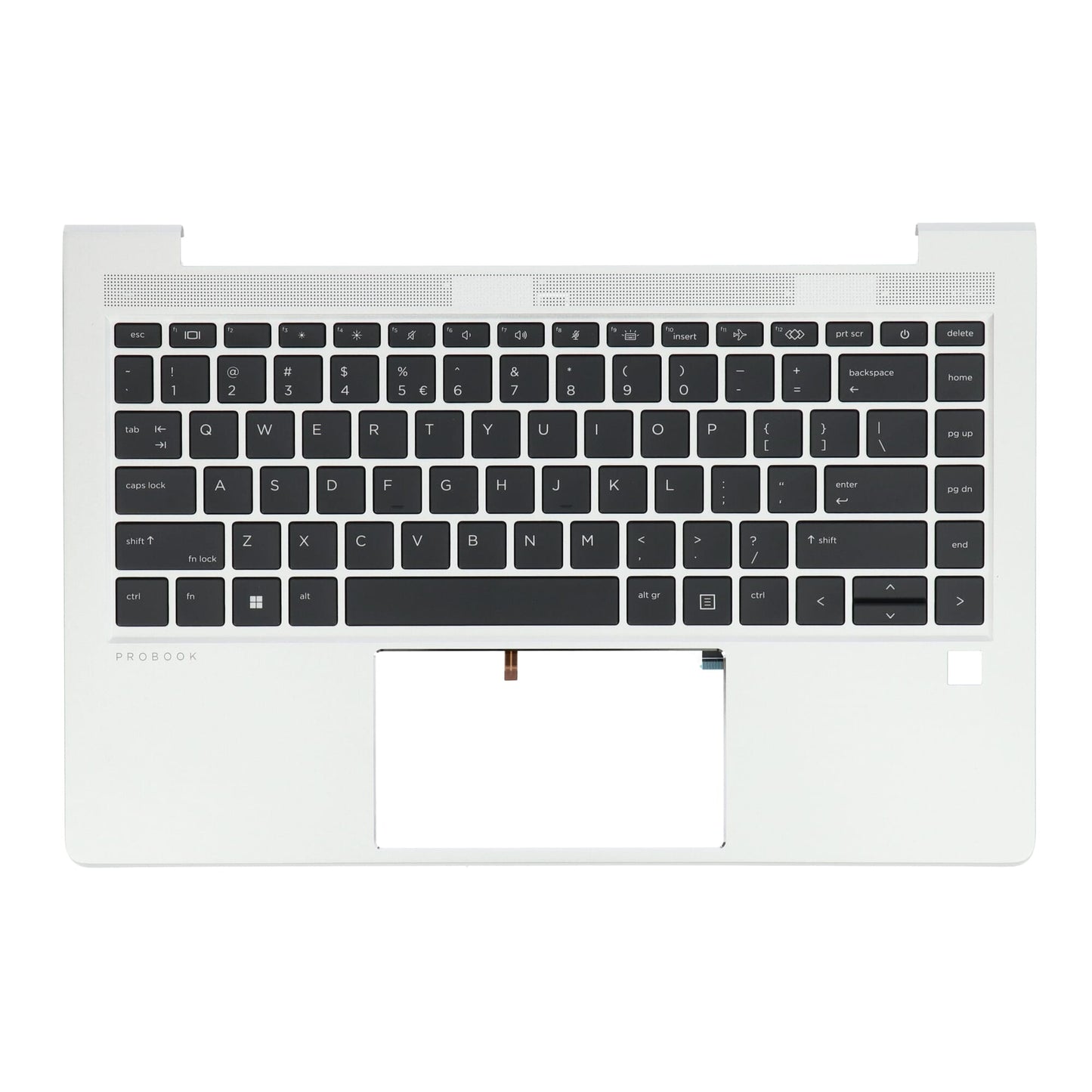 HP Laptop Tastatur Qwerty US + Top Cover, BL - Silber