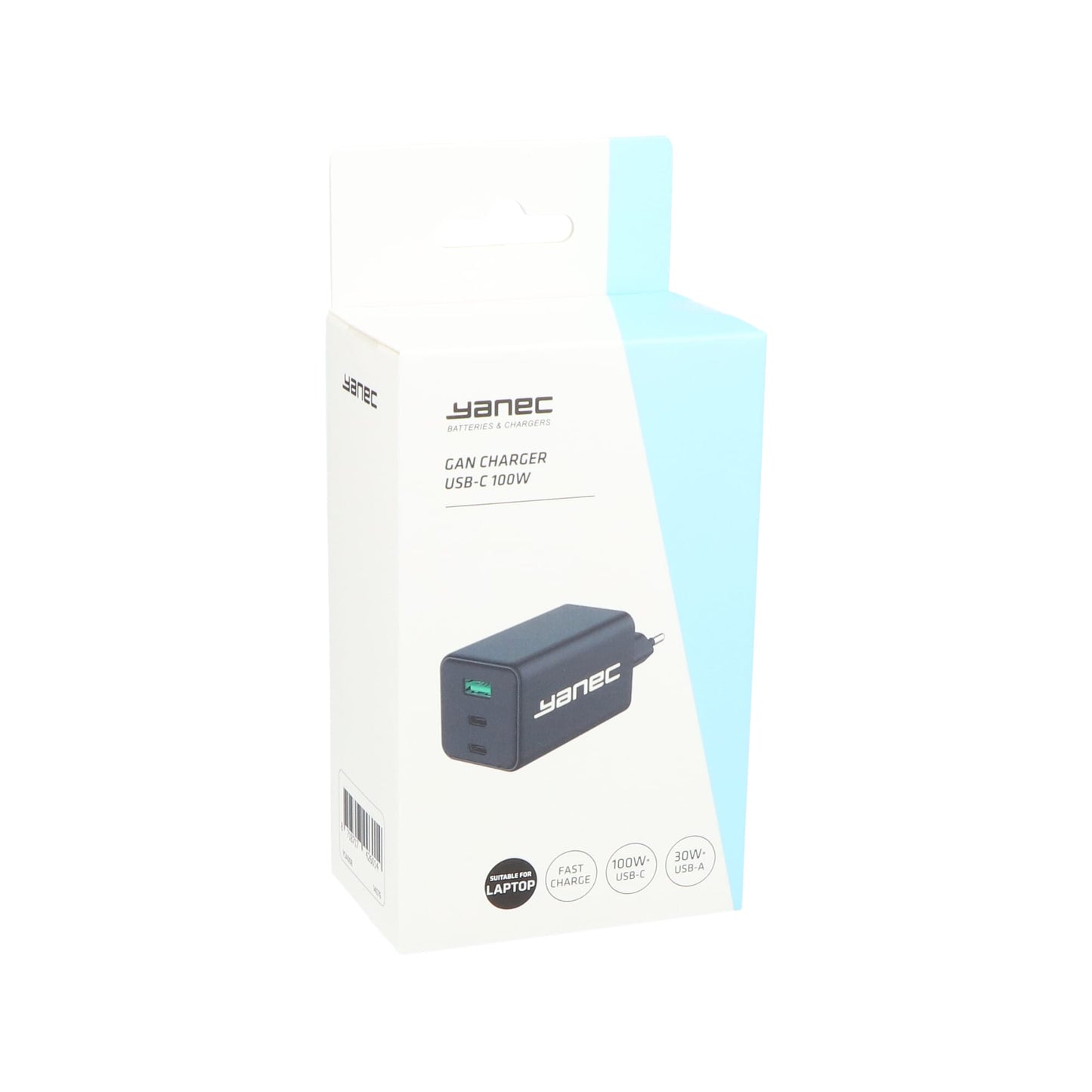 Yanec Compacte GaN lader USB-A USB-C 100W