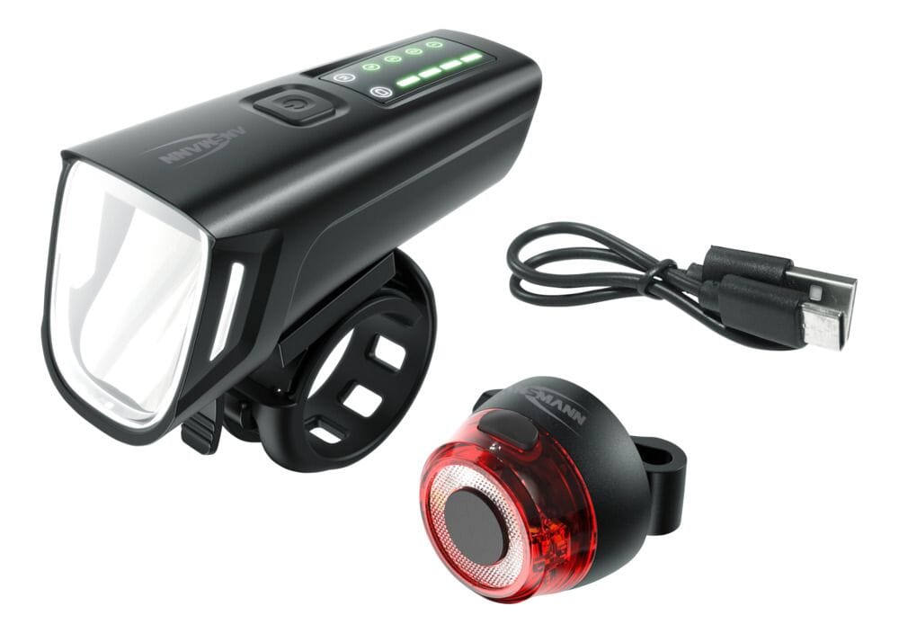 Kit d'éclairage de vélo LED rechargeable Ansmann
