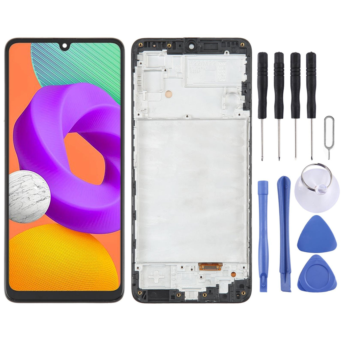 Display unit OLED voor Samsung Galaxy M22 (SM-M225) met frame