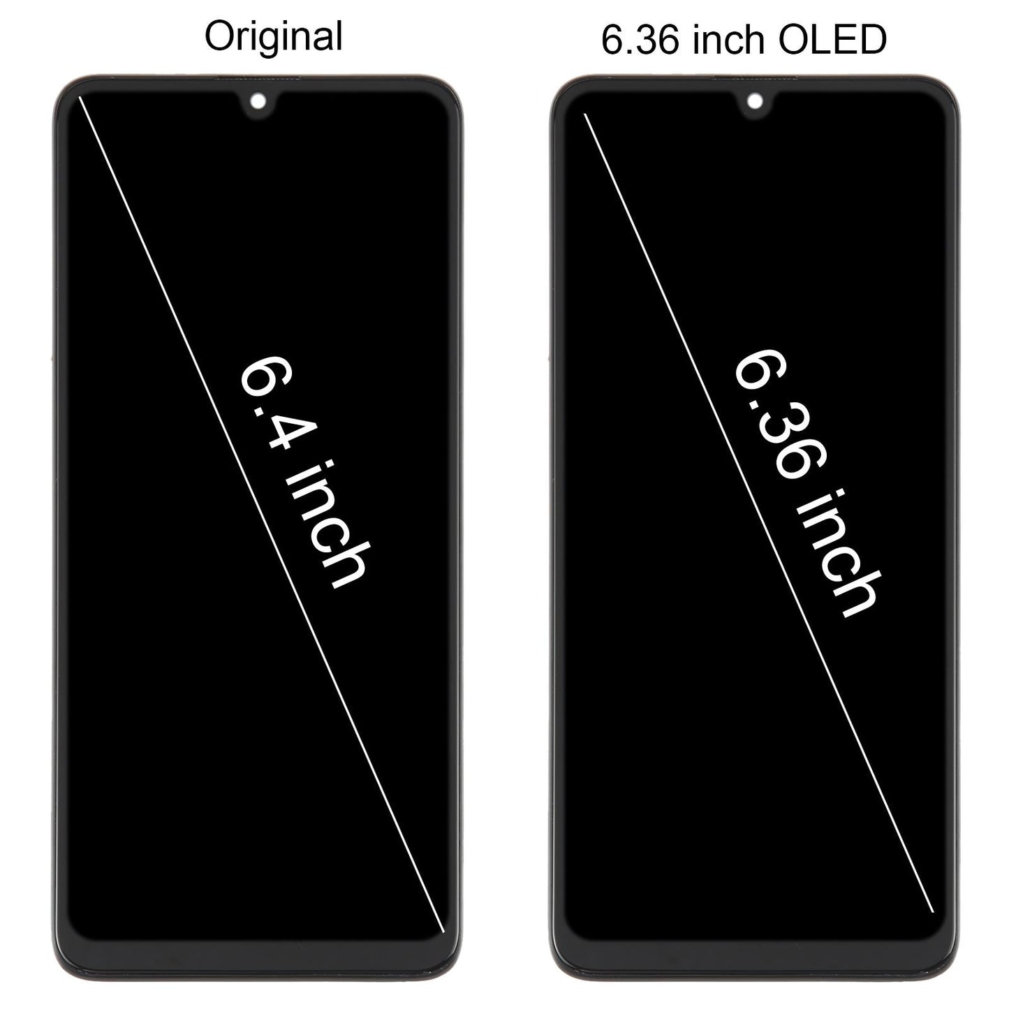Display unit OLED voor Samsung Galaxy M22 (SM-M225) met frame