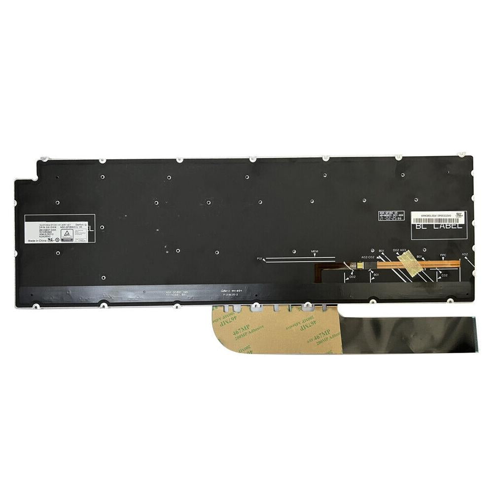 Laptoptoetsenbord met verlichting voor Dell Inspiron 15 7590 / 7791 / 5584 (US-indeling, zilver)