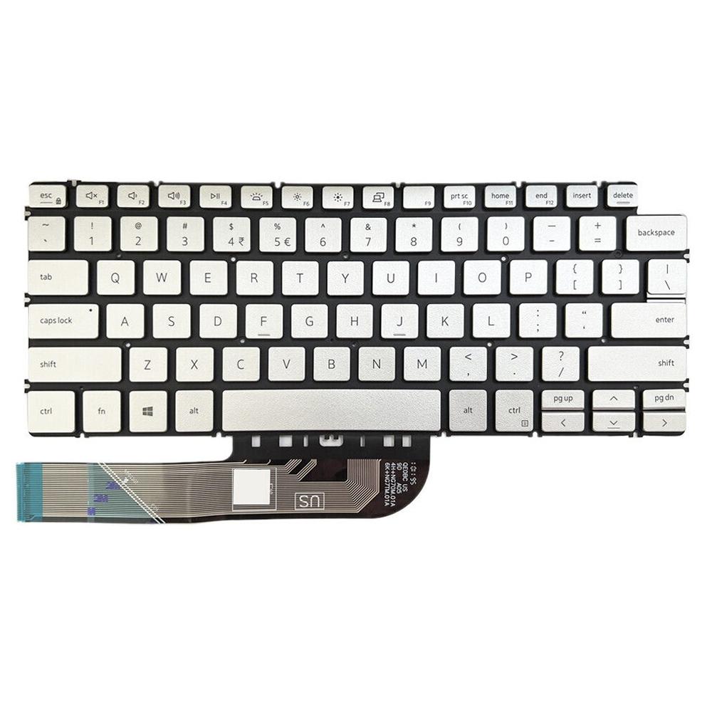 Laptoptoetsenbord met verlichting voor Dell Inspiron 7490 / Vostro 5390 (US-indeling, zilver)