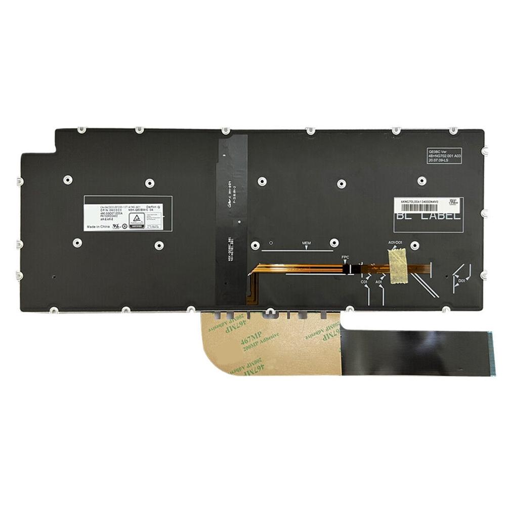 Laptoptoetsenbord met verlichting voor Dell Inspiron 7490 / Vostro 5390 (US-indeling, zilver)