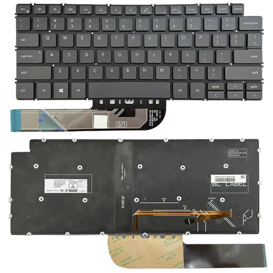 Laptoptoetsenbord met verlichting US-indeling voor Dell Inspiron 7490 / Vostro 5390 (zwart)