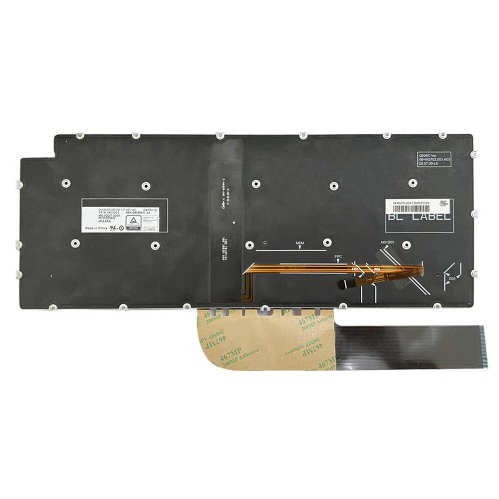 Laptoptoetsenbord met verlichting US-indeling voor Dell Inspiron 7490 / Vostro 5390 (zwart)