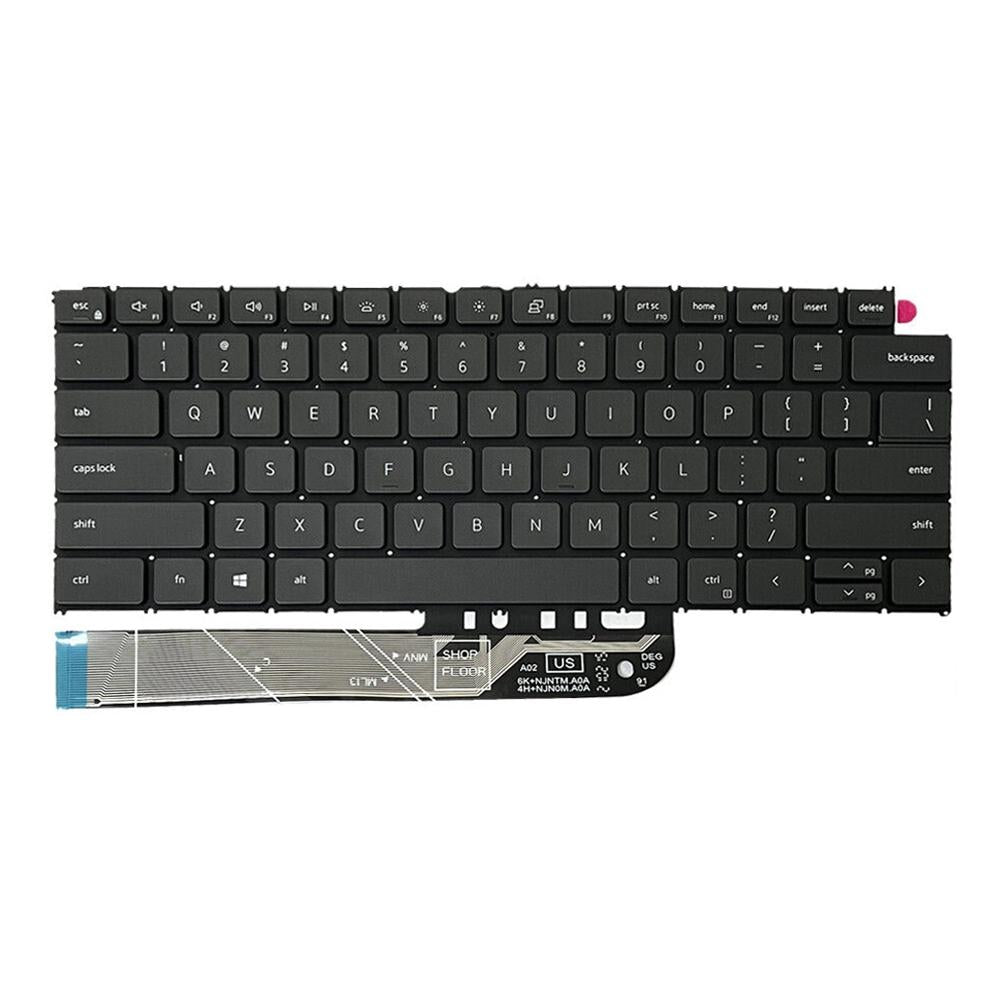Laptoptoetsenbord met verlichting voor Dell Vostro 5310 5320 5410 Latitude 3320 3420 US-indeling (zwart)