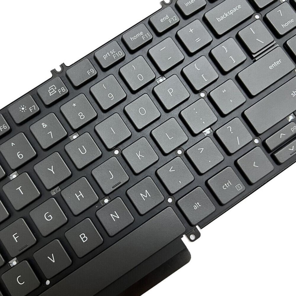 Laptoptoetsenbord met verlichting US-indeling voor Dell Latitude 5520 / 5521 en Precision 3560 / 3561 (zwart)