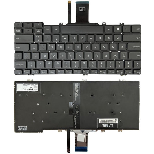 Laptoptoetsenbord met verlichting US-indeling voor Dell Latitude 5200 / 5300 / 7300 (zwart)