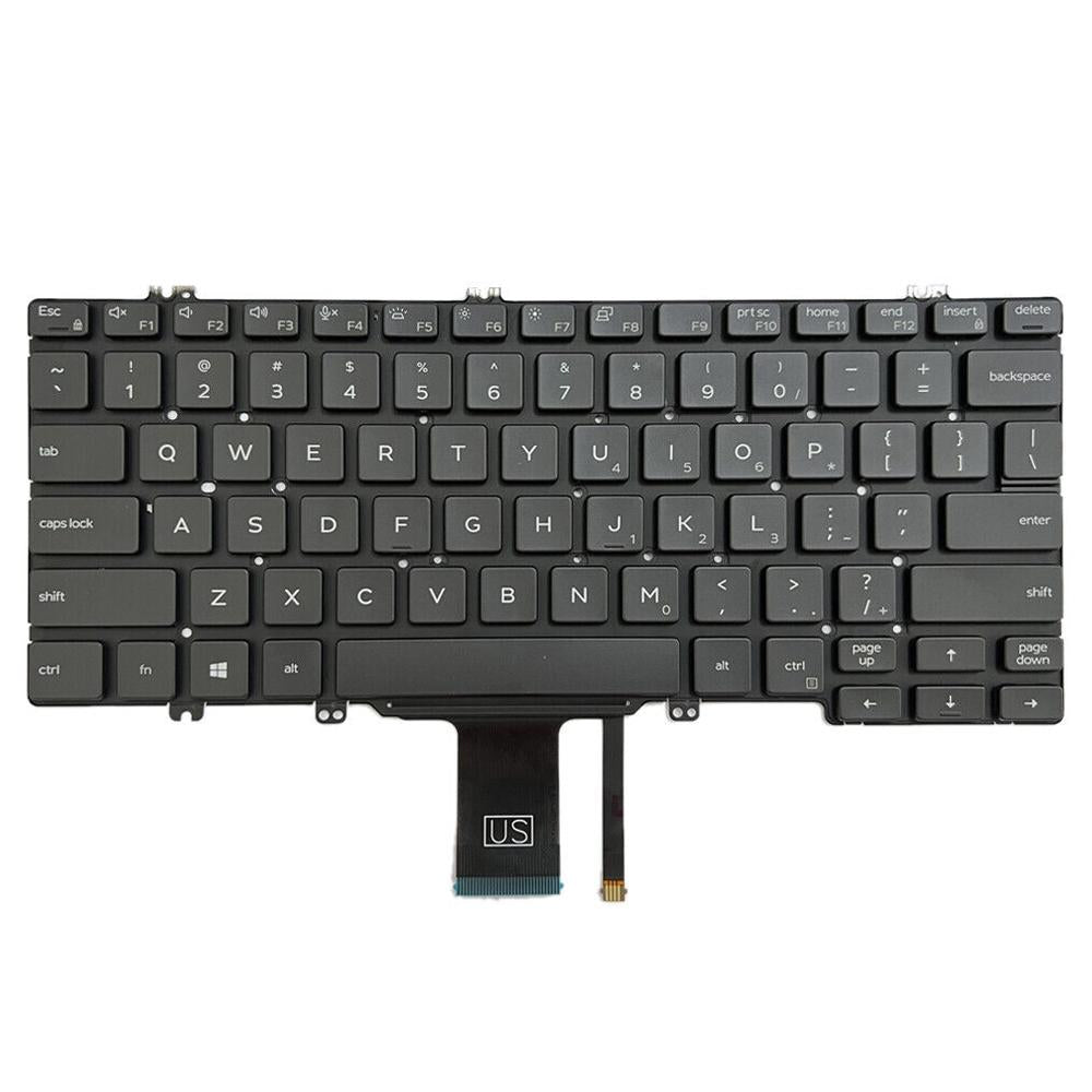 Laptoptoetsenbord met verlichting US-indeling voor Dell Latitude 5200 / 5300 / 7300 (zwart)