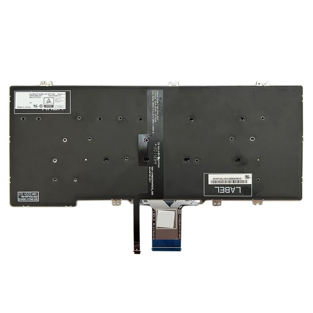 Laptoptoetsenbord met verlichting US-indeling voor Dell Latitude 5200 / 5300 / 7300 (zwart)