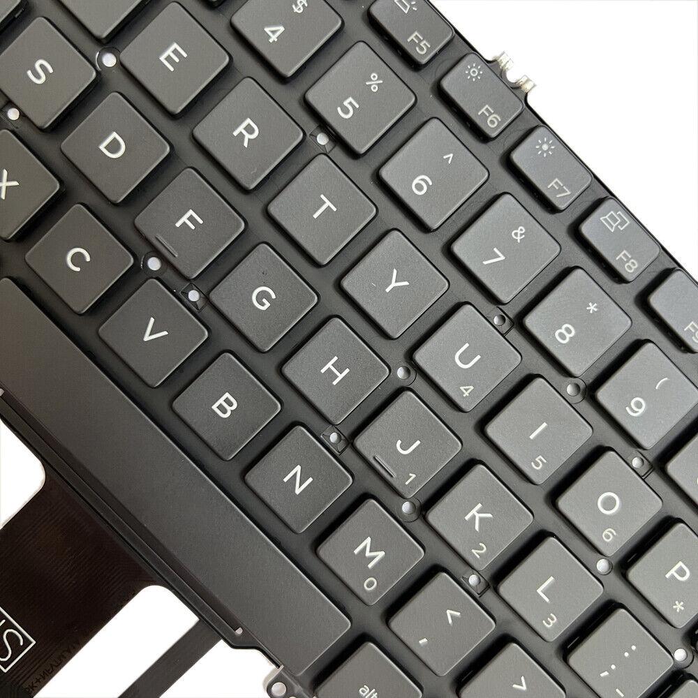 Laptoptoetsenbord met verlichting US-indeling voor Dell Latitude 5200 / 5300 / 7300 (zwart)